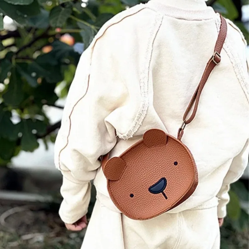 Children's Cartoon Cute Single Shoulder Bags Brown Bear Small Bag Baby Mini Bag Toddler Girls Boys Daily Matching Crossbody Bag