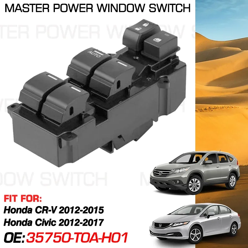 Interruttore Di Controllo Dell'Alzacristallo Dell'Auto Muslimb 26 Pin Per Honda Cr-V Crv 2012-2015 Civic 2012-2017 Muslimexayb