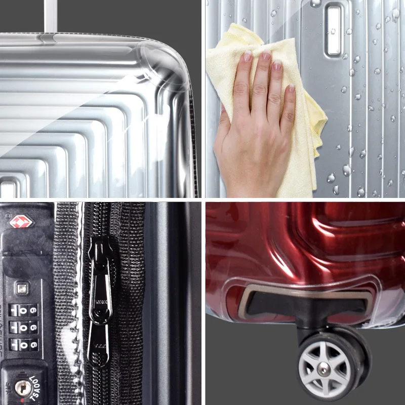 Clear Luggage Cover for DELSEY PARIS Special Thicked PVC Case with Zipper Customized High Quality Transparent