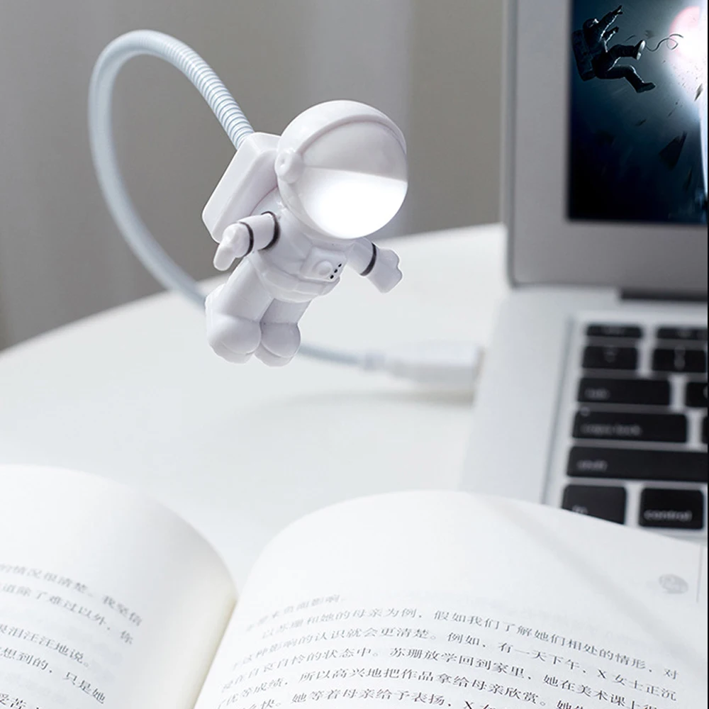 USB Lights Creative Astronaut Night Light Portable LED Reading Desk Lamp For Laptop Power Bank Notebook PC Computer