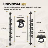Hikeen Fishing Rod Holder for Car Vehicle Pole Holder Roof Rack 5 Rod Capacity Adjustable 35-59 Inch Carrier Pole Storage 6