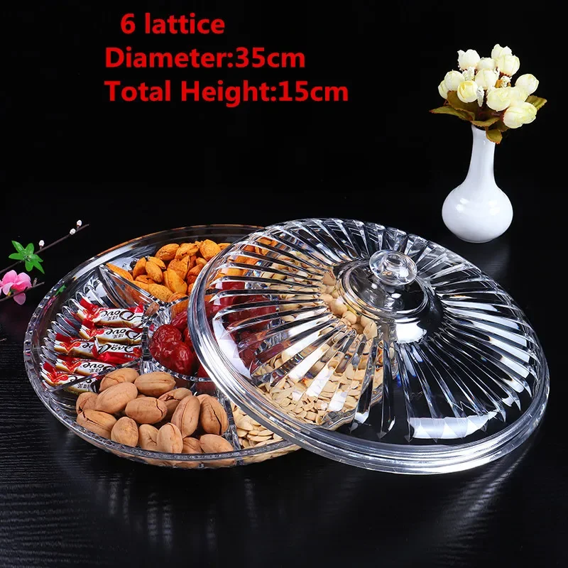 Transparent Acrylic Snack and Candy Dish with Cover