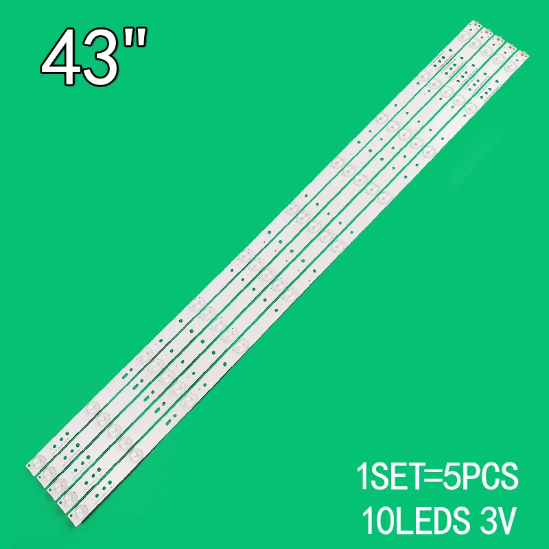 For 43 LCDTV GJ-2K15-430-D150-17.8MM-V4 GJ-2K15-430-D510  L42F220B L42P60BD L42F3250B LVF420AUBK 43LH500T 43PUT4900 43OUH6101 led strip backlight for philips tv 43 tpt430u3 eqyshm g tpt430h3 duysha g lb43003 gj 2k16 430 d510 v4 gj 2k15 430 d150 17 8mm v4