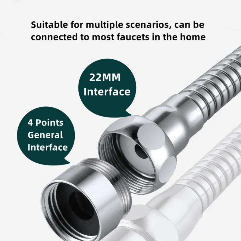 Faucet Extender Stainless Steel 360&deg; Universal Anti-Splash Head Nozzle Aerator Bendable