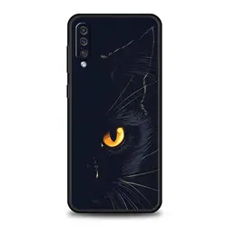Chic Black Cat Design Phone Case Cover - Samsung A12 (A1)