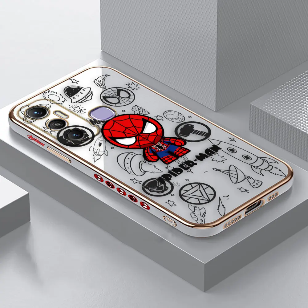 thumbnail image 1 of Cover Smooth E-TPU Phone Case Infinix HOT 40I 30I 30 20 20S 20I 12 12I 11 10S 10I 9 GT10 PLAY PRO Case Marvel Deadpool SpiderMan, 1 of 5