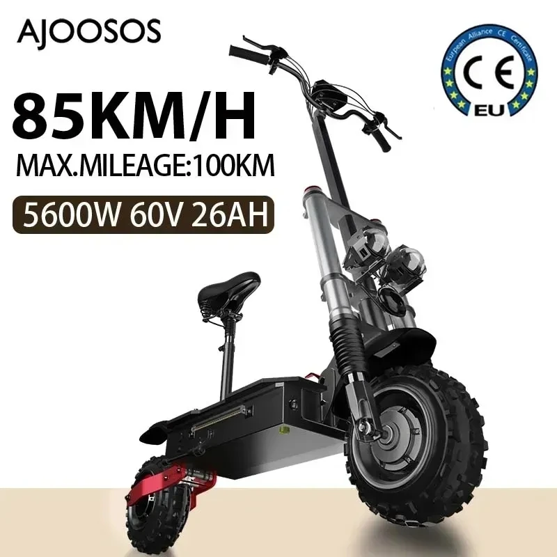 11'' Off-road Electric Scooter AJOOSOS X60 X500 X750 X700 Electric Scooters 100KM Range 85KM/H Max Speed Hydraulic Shock Absorbe