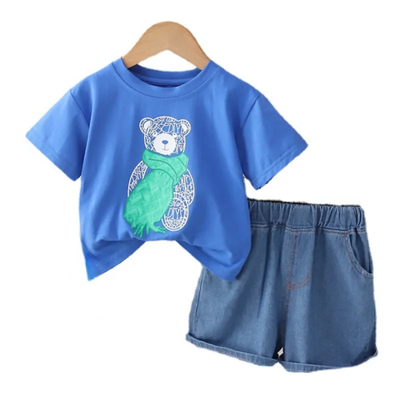 

New Summer Fashion Baby Girl Clothes Children Outfits Toddler Boys T-Shirt Shorts 2Pcs/Set Infant Casual Costume Kids Tracksuits
