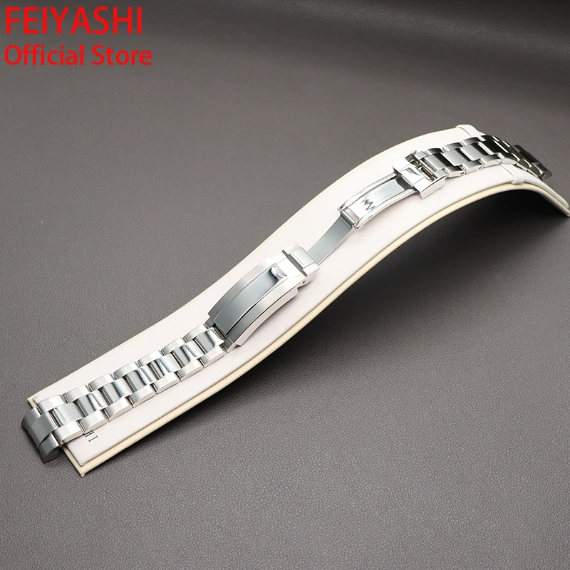 20mm Bracelet 316L Stainless Steel Men's Watch Strap Watchband Parts Wristband For Daytona Oyster Perpetual Submariner 40mm Case