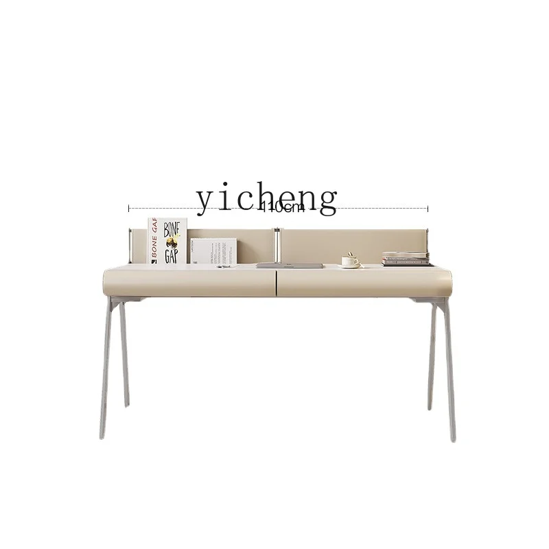 

Tqh Rock Plate Desk Modern Minimalist Desk Home Cream Style Desk