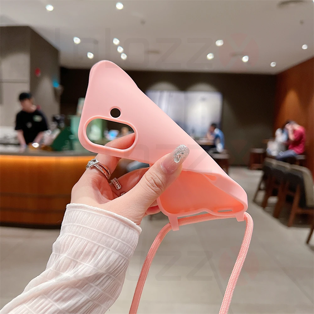 Crossbody Phone Case For Iphone With Silicone Strap And Bumper_voghion.com
