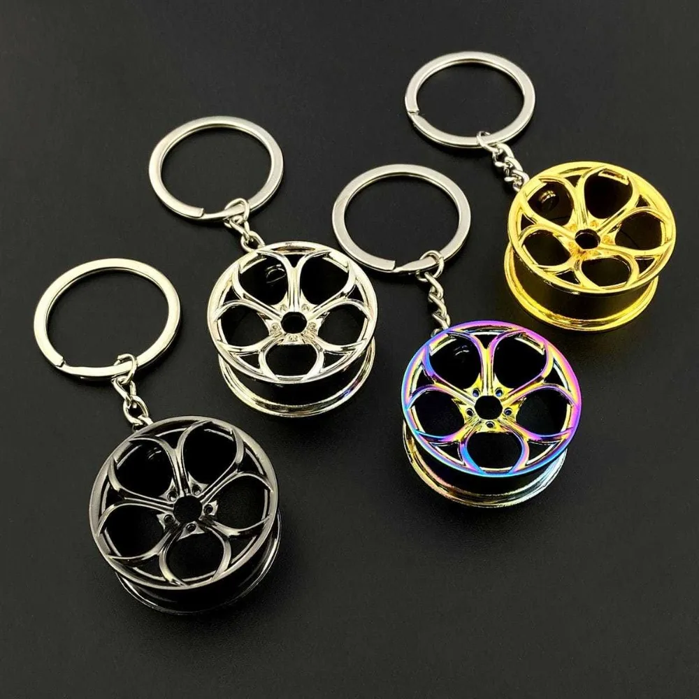 CarModificationWheelHubKeychainPendantLotusShapedAlloyAccessoriesMetalKeyringCreativePersonalizedExquisiteGift-AliExpress36