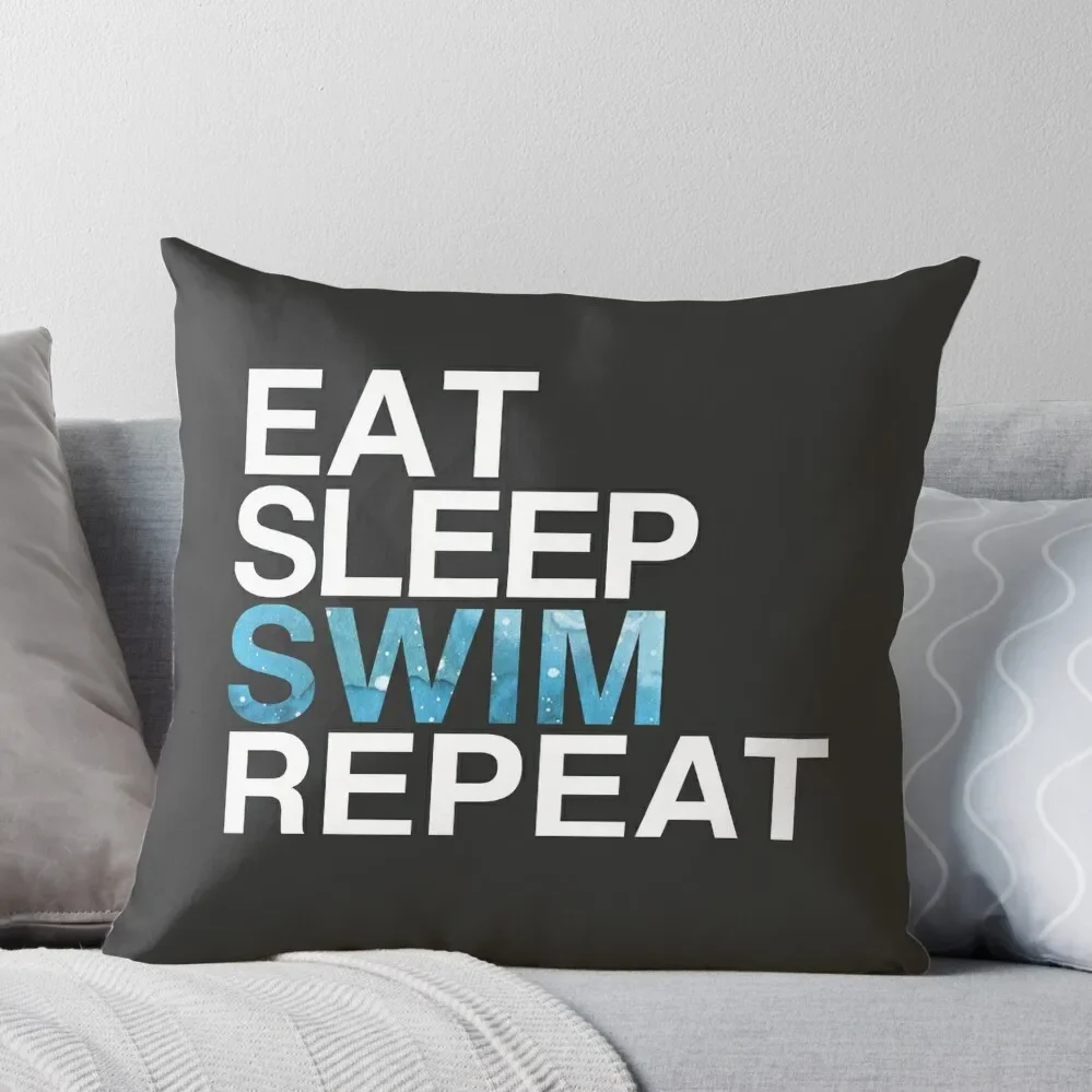 

Eat Sleep Swim Repeat| Swimmer Swimming Throw Pillow Pillowcases Cushion Covers Sofa Throw Pillow Christmas Pillowcase