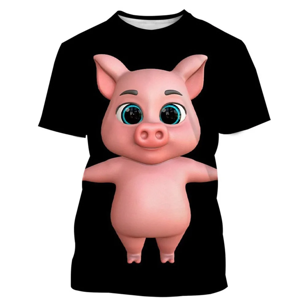 

Funny Pig T Shirt For Men 3d Print Animal Men's T-shirts Funny Short Sleeve Oversized Tops Tee Shirt Men Clothing Pig Clothes