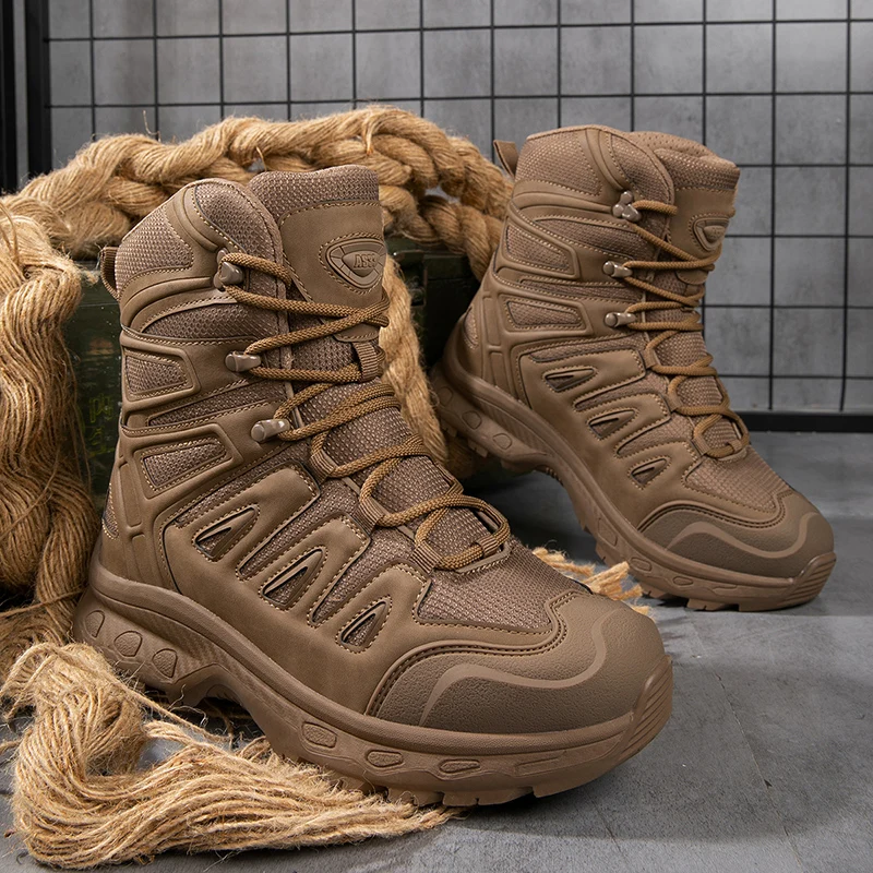 Stivali Tattici Da Trekking Uomini - Impermeabili, Antiscivolo, Leggeri E Camouflage