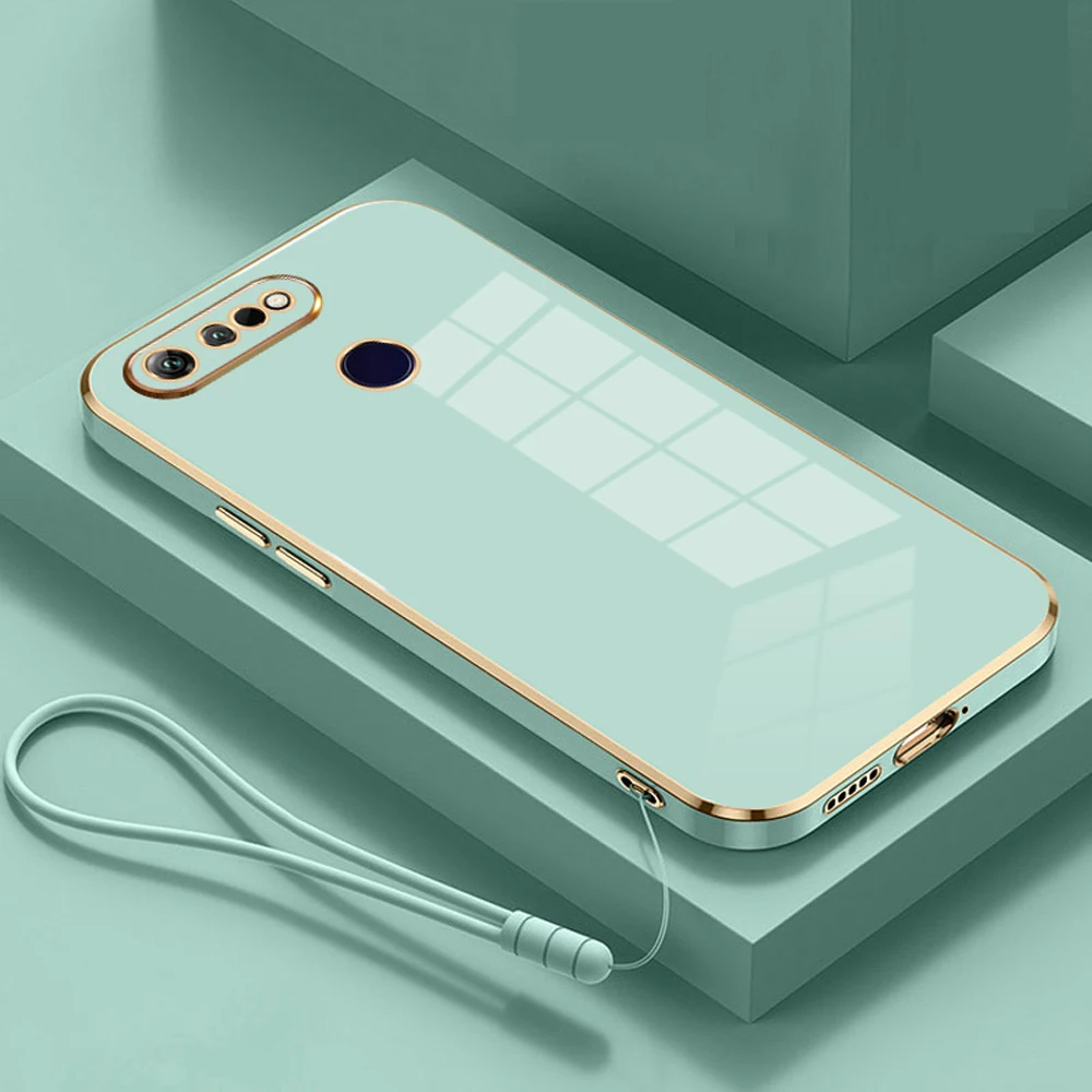 Luxury Square Plating Shockproof Silicone Phone Case -