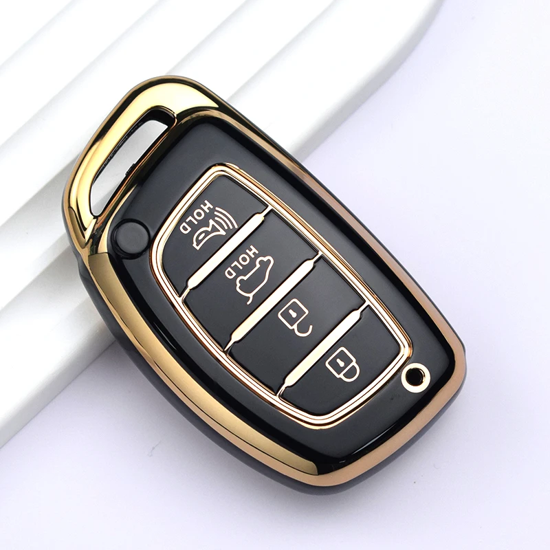 Premium TPU Car Smart Key Case Cover - 4-Button Protection