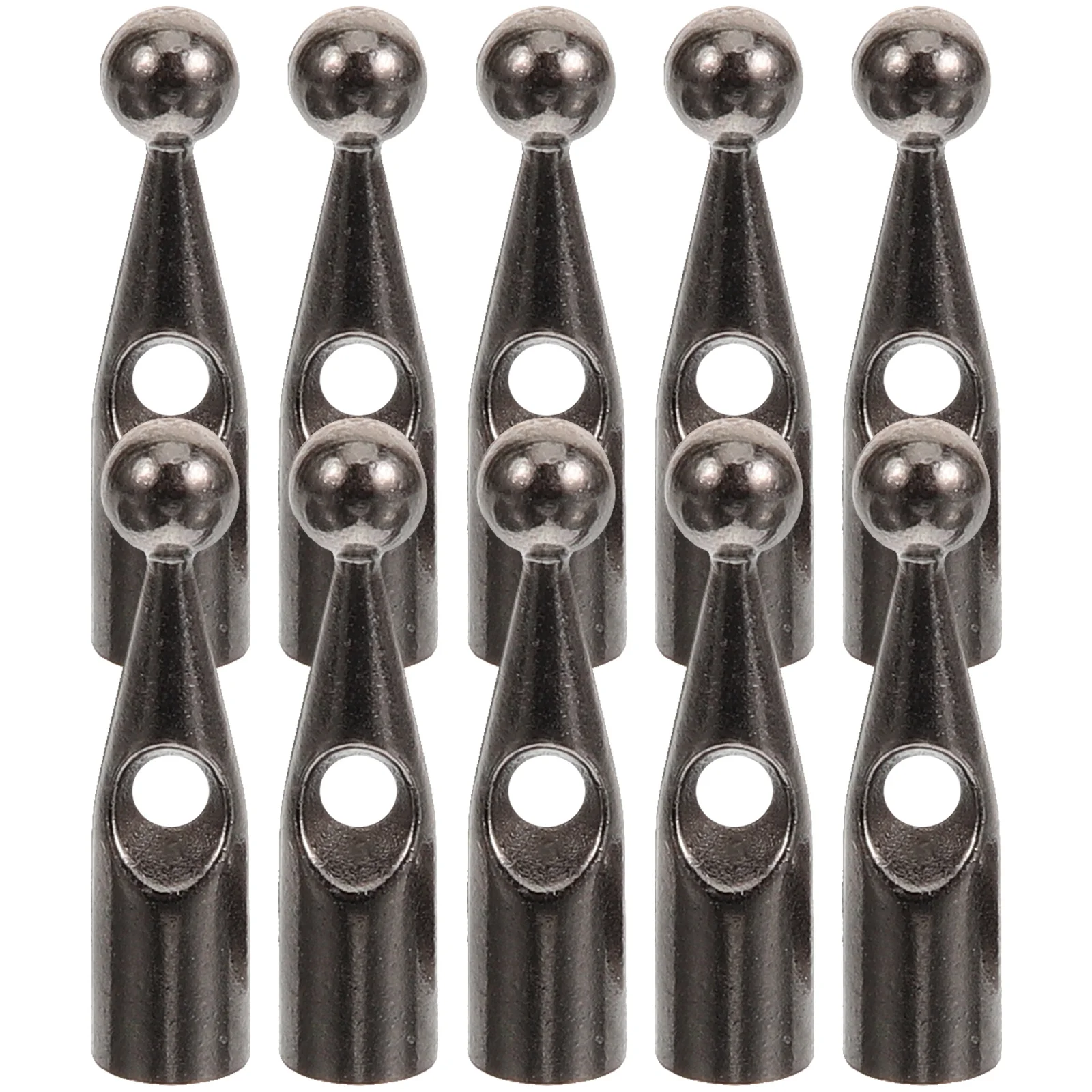 10Pcs Umbrella Tail Beads Replacement Umbrella Beads Metal Tail Bone Covers Universal Bead