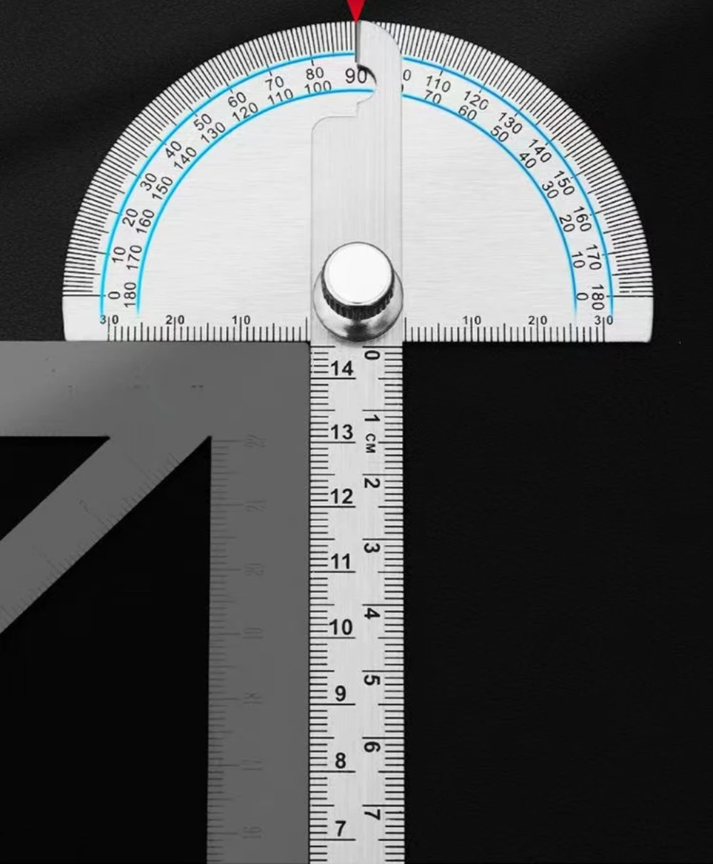 140mm Stainless Steel 180 Protractor Angle Meter Measuring Ruler Rotary Mechanic Tool Ruler Protractor