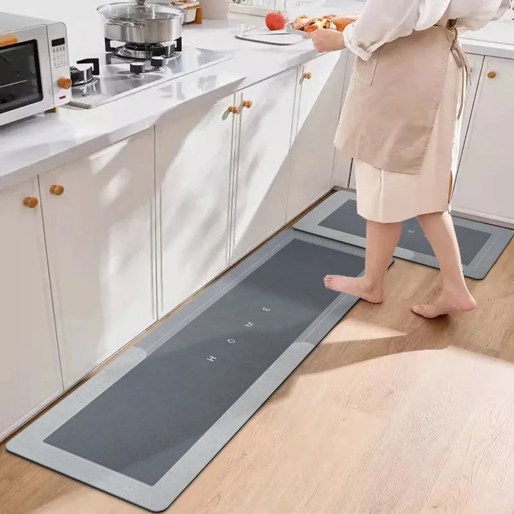 Non-Slip Diatomite Mat Kitchen Long Carpet Super Absorbent Floor Mats Entrance Doormat Carpets for Living Room
