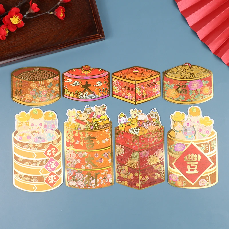

Cute 3D Cute Red Packets Chinese New Year Good Luck Happiness Best Wish Red Packet Festive Red Envelopes