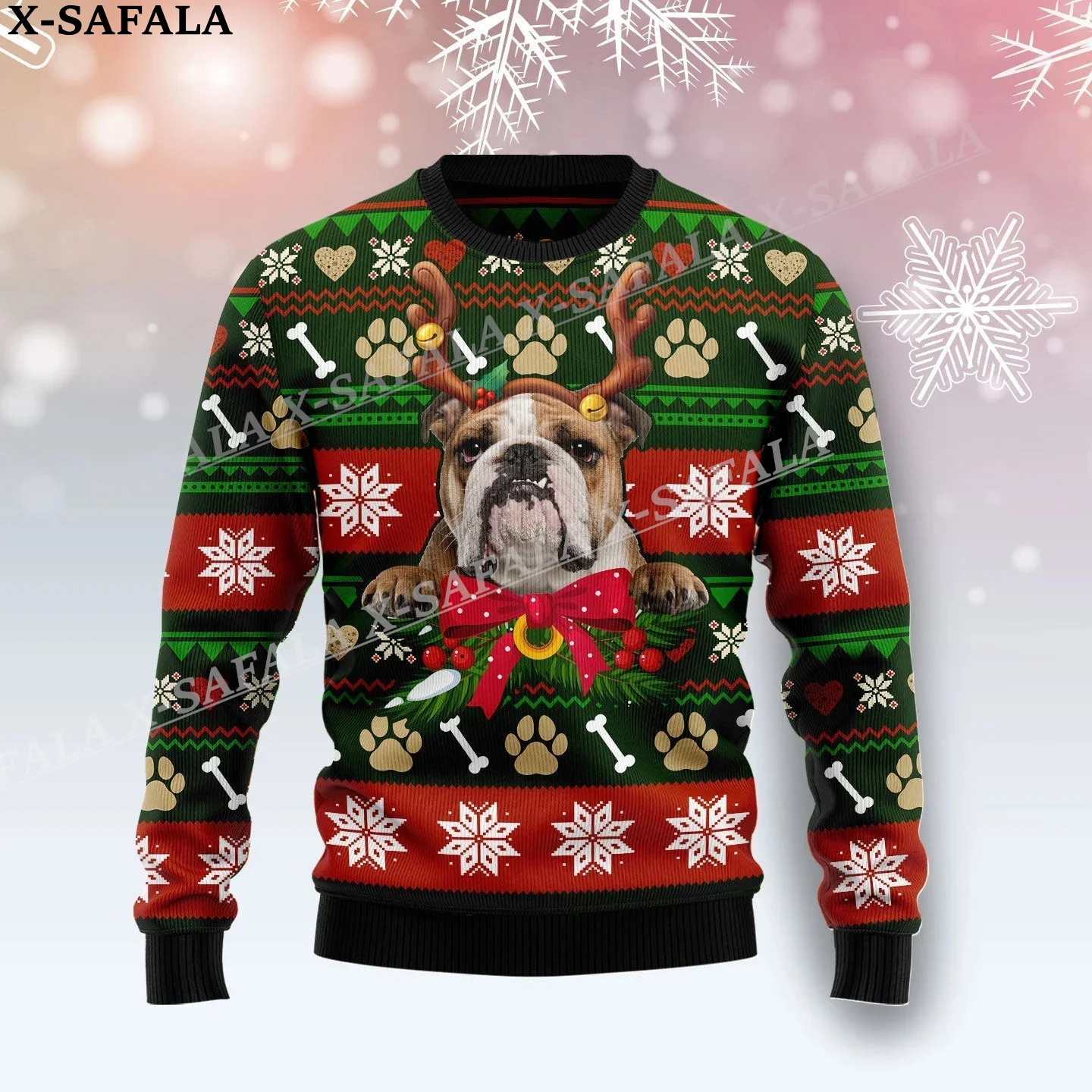 thumbnail image 1 of Suéteres de punto feos para Navidad, para Halloween, para parejas, fiestas, unisex, informales, 2 unidades, 1 of 5