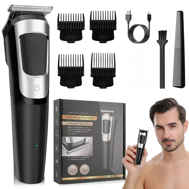 

Resuxi BR-2318 New Men's Retro Oil Head Electric Hair Clipper USB Hairdresser Men Hair Trimmer