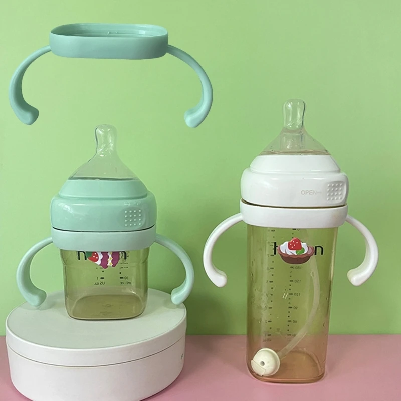 Toddler Self Feeding Training Handle Infant Baby Bottle Hand Grip Holder Secure Hand Shank for Milk Bottles