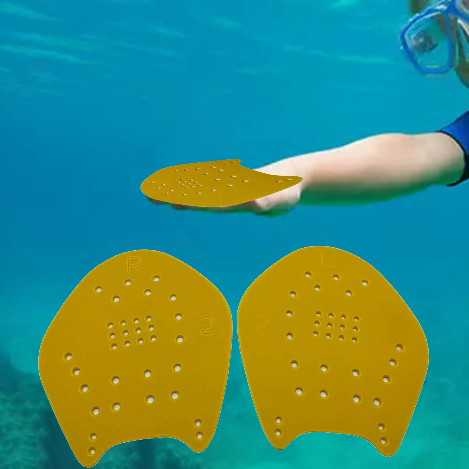 Swim Paddles Hand Water Paddles Sports Pp Silicone Indoor Swim Training Hand Paddles Swimming Training Aids Equipment 2