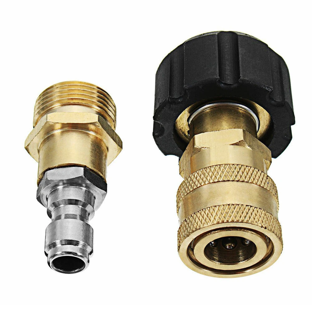 High Pressure Washer Connector 1/4 Inch Quick Release Connector Coupler Fitting For Garden Hoses Car Washer Lance Connector G1/4