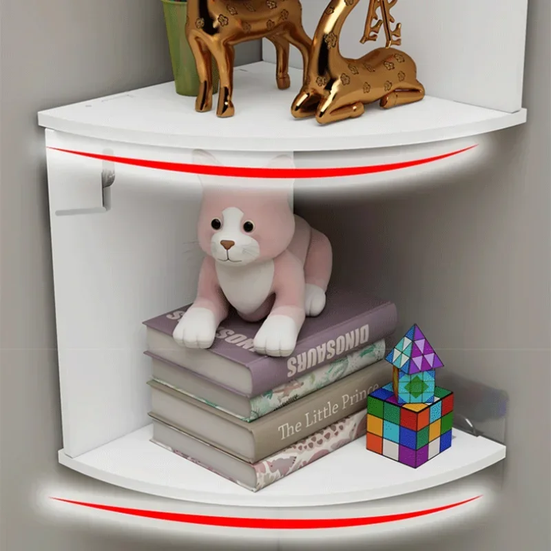 Simple Wall Shelf Bookshelf Wooden Multi-layer Wall Storage Rack Hanging Decorative Bedroom Living Room Partition Shelf