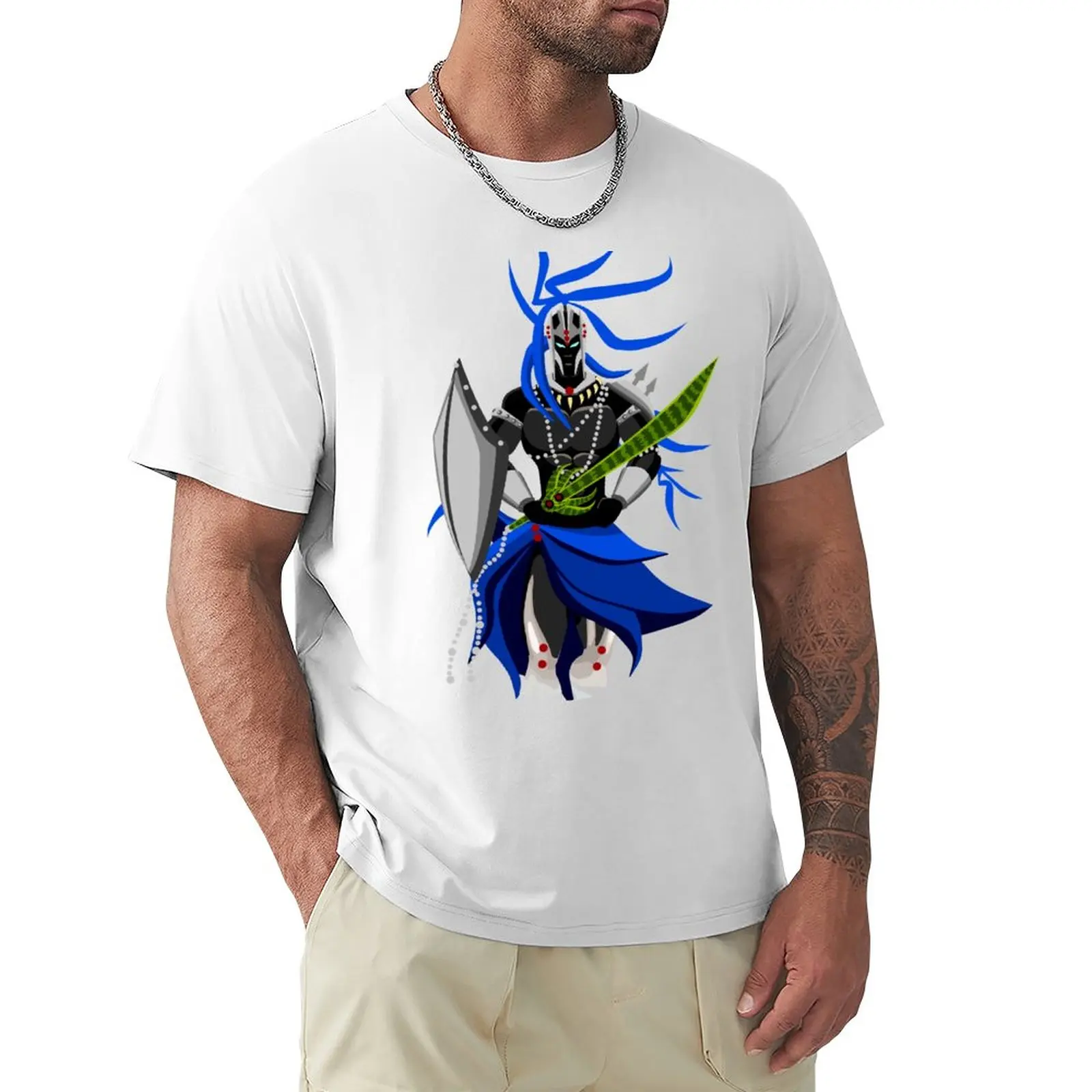 

Warrior Ogum orixá T-Shirt quick-drying Blouse fitted t shirts for men