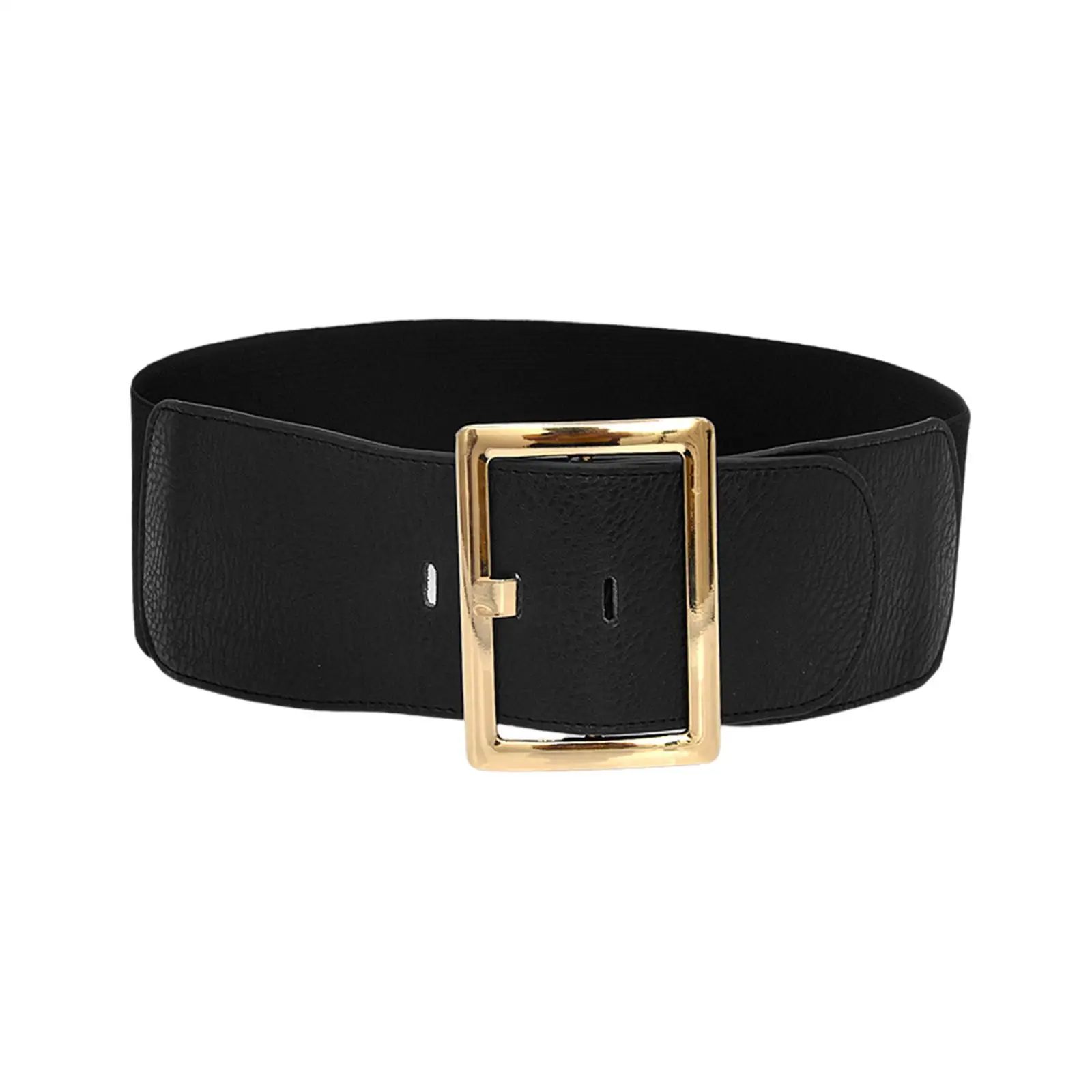 Women`s Stretch Belt Retro Style Metal Buckle Stretchy Waistband Women