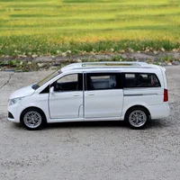 1:32 Diecast Benz V260 Business MPV Alloy Car Model Sound Light Pull Back Car Simulation Boy Toy Decoration 1