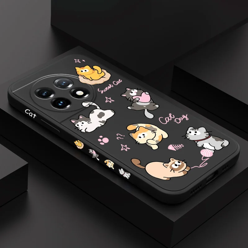 Cat String Ball Liquid Silicone Phone Case Cover