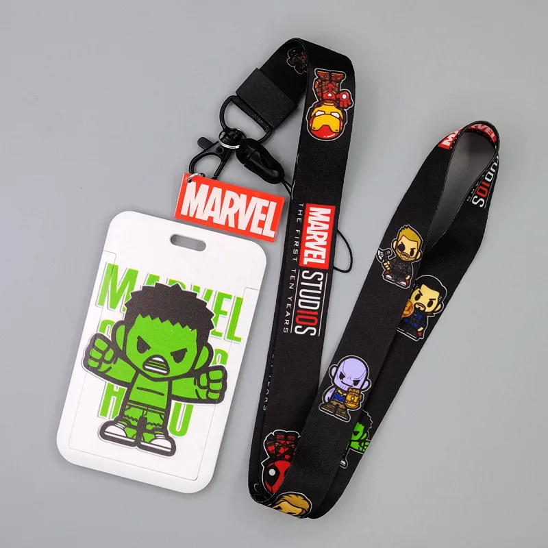 Marvel-Helden Anime-Film Buskarten-Set Arbeitskarte Schlüsselband Ausweis Studenten-Campus-Essenskarte Arbeitskarte Marvel-Fan-Geschenk – Detail 3