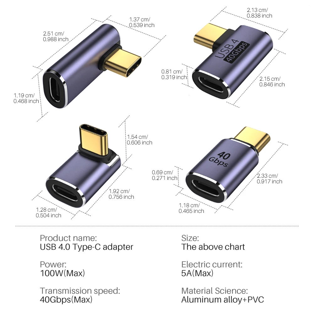 ݵ USB4.0 Ʈ 3 , USB C CŸ,   ڼ  ̺, 8K @ 60Hz, 40Gbps, 100W
