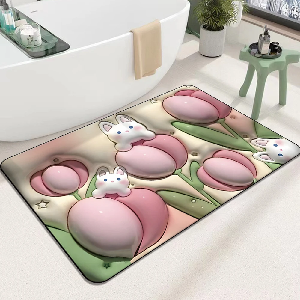 

Fashion Cartoon Feet Pad Multipurpose Bathroom Mat Bathroom Supplies