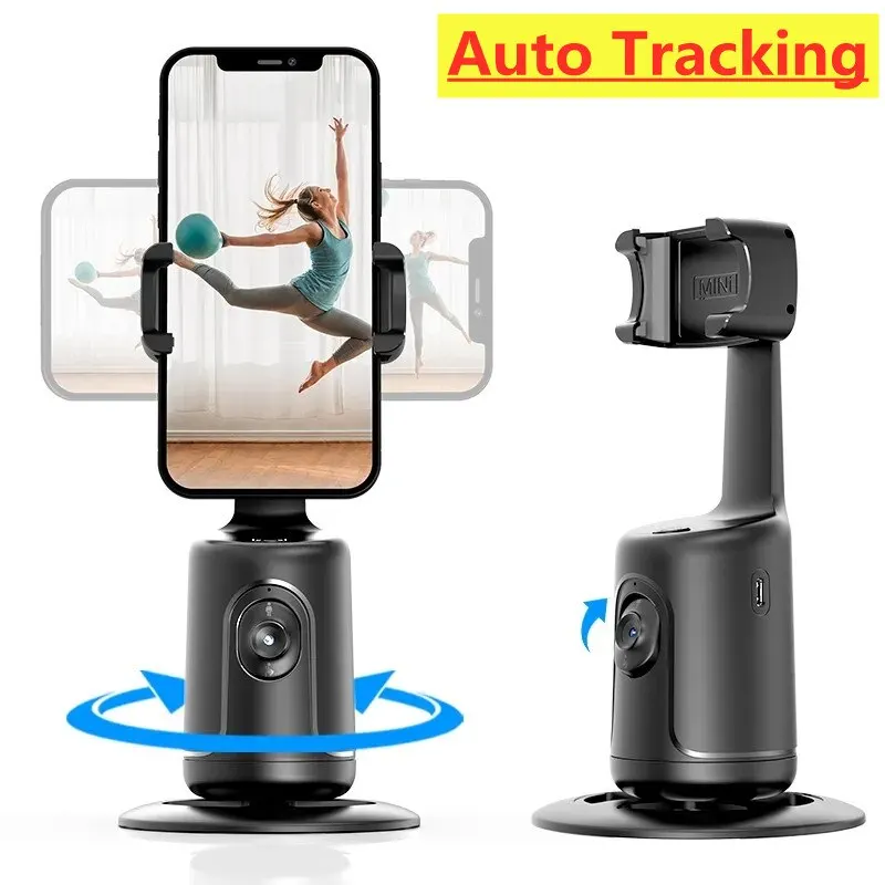 Auto Face Tracking Phone Holder, Suporte para tripé, Smart Selfie Stick, Rotação 360, Fast Face and Object Tracking, Cameraman Mount, Robô