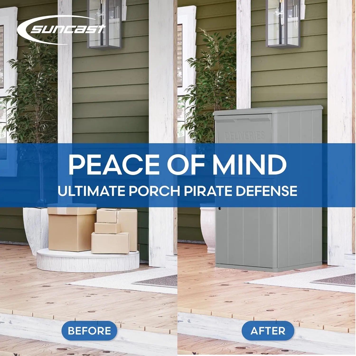 33.5-Gallon Capacity Package Delivery Box, Parcel Drop Box with Lock, Weather Resistant Outdoor Storage Solution for Secure