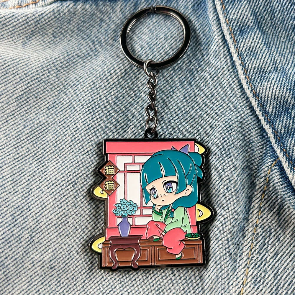 Chibi Maomao Sitting On The Windowsill Double Sided Enamel