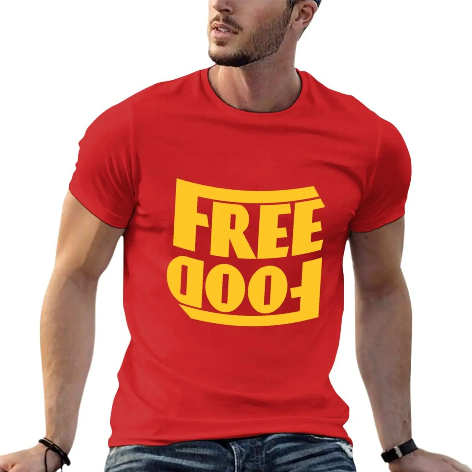 

New Free Food (hanger logo) T-Shirt cute tops animal print shirt for boys quick drying shirt designer t shirt men