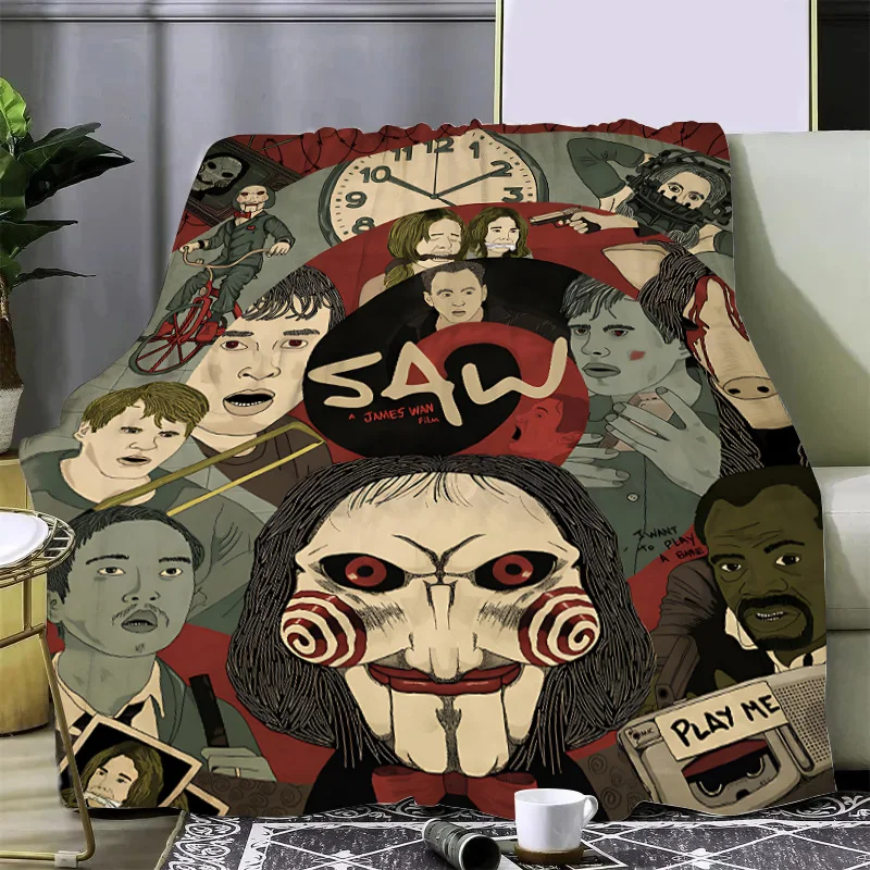 Saw X Horror Thriller Movie Printed Blanket Picnic Blankets Warm Blanket Soft and Comfortable Blanket Home Travel Birthday Gift 3