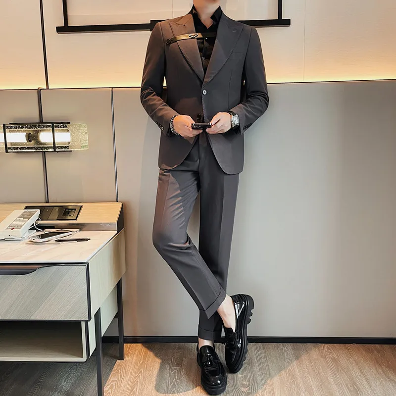 

NA336Men's fashion single breasted party dress men's suit