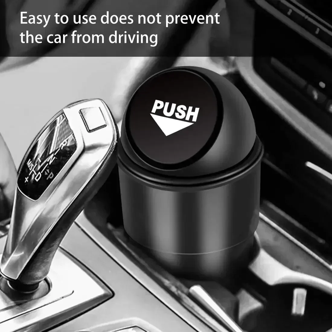 Plastic Car Trash Can with Lid for Auto Interior