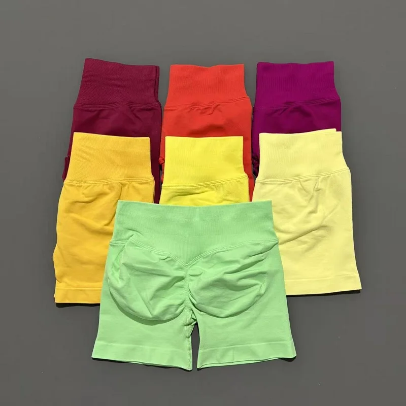 Women Gym Shorts Workout Scrunch Butt Seamless Leggings