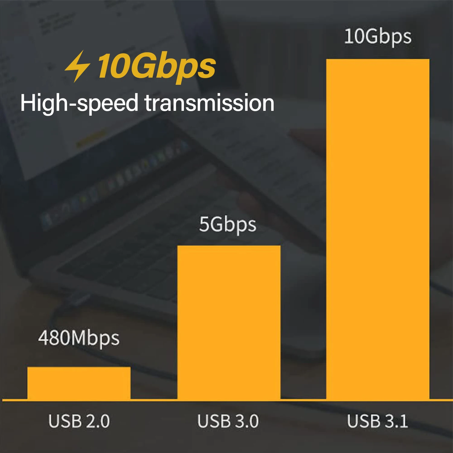 High-Speed USB 3.1 Gen 2 Type-C to Type-C Elbow Cable, PD 100W Charger, 4K Video Support, 1m/2m/3m Length Options