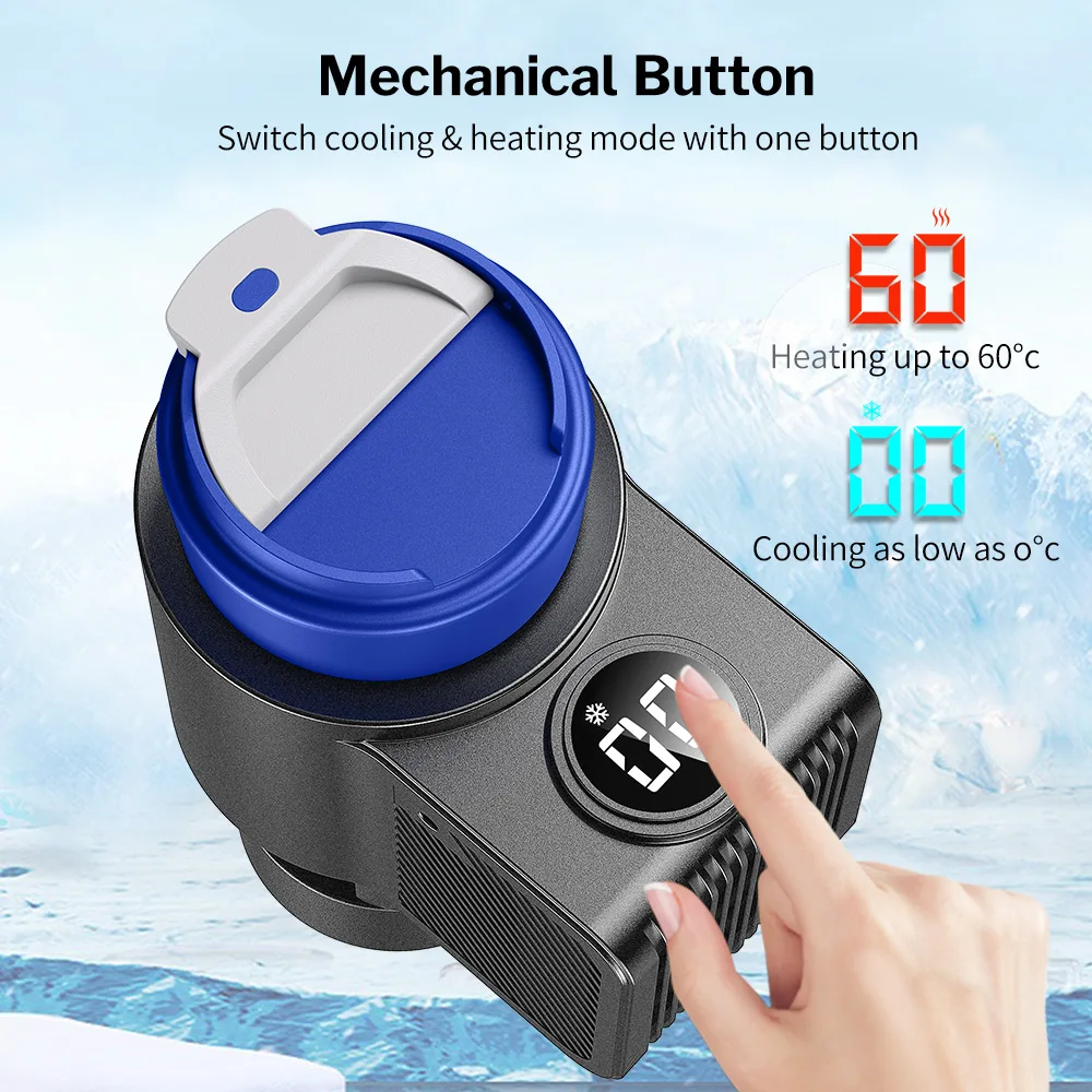 2 in 1 Cooling & Heating Car Cup Holder Portable Electric Cooler Cans  Beverage Coffee Milk Drinks Holder Mug Warmer 12V/220V - AliExpress