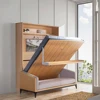 Queen Size Wooden Murphy Bed with Desk Panel Style Vertical Folding Wall Bedroom Furniture General Use Home Furniture 2 Queen Size Wooden Murphy Bed with Desk Panel Style Vertical Folding Wall Bedroom Furniture General Use Home Furniture 2