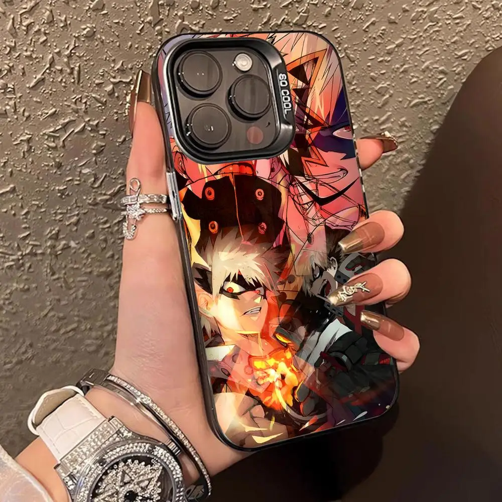 Translucent Color Protective Phone Case Featuring My Hero Academia's Bakugo Design